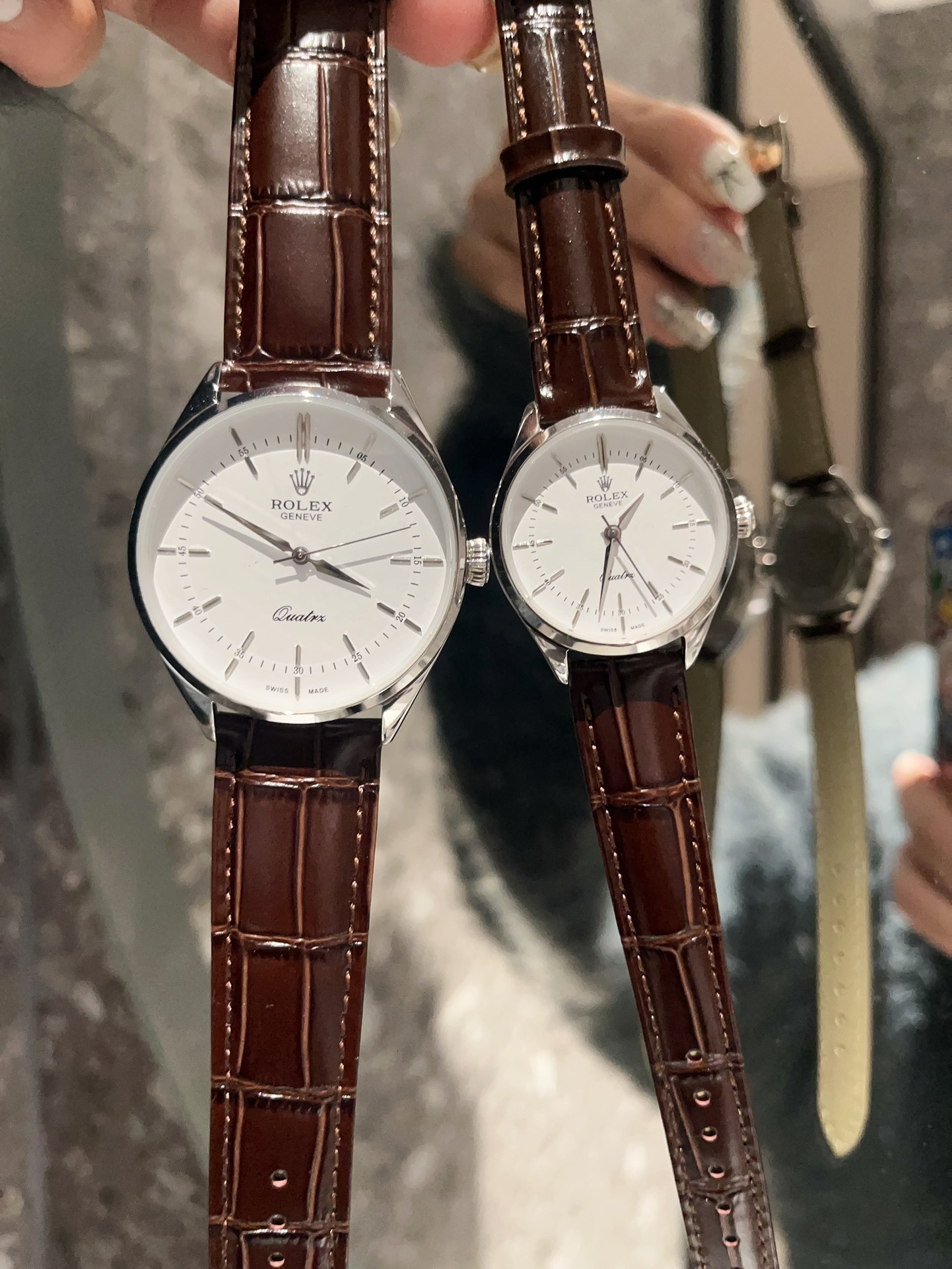 TOP ROLEX  Couple Watch 30x8mm/40x8mm - 5 Color