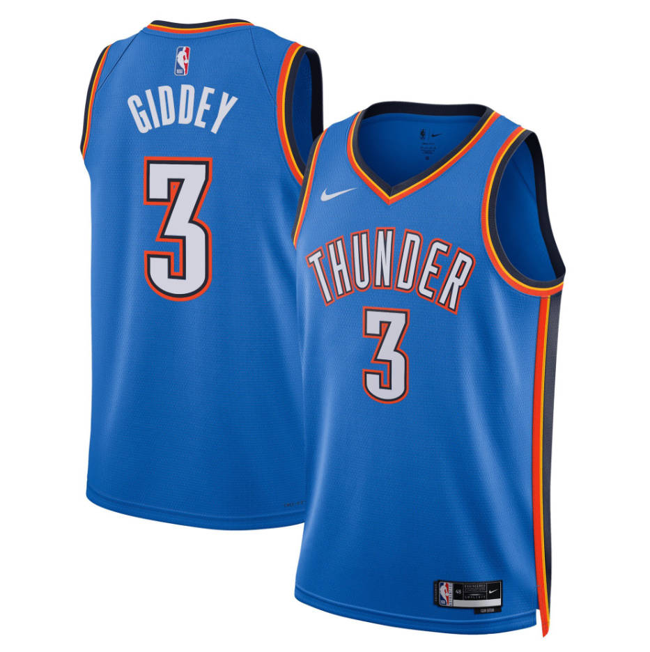 Oklahoma City Thunder josh Giddey Blue Jersey - Icon Edition