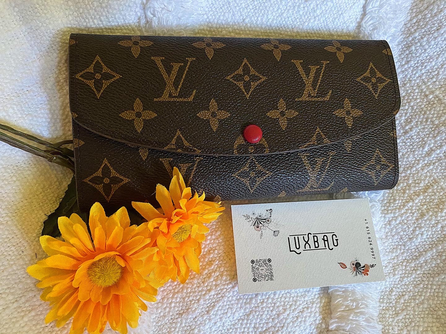 TOP Louis Vuitton LV Emilie Wallet Monogram Canvas