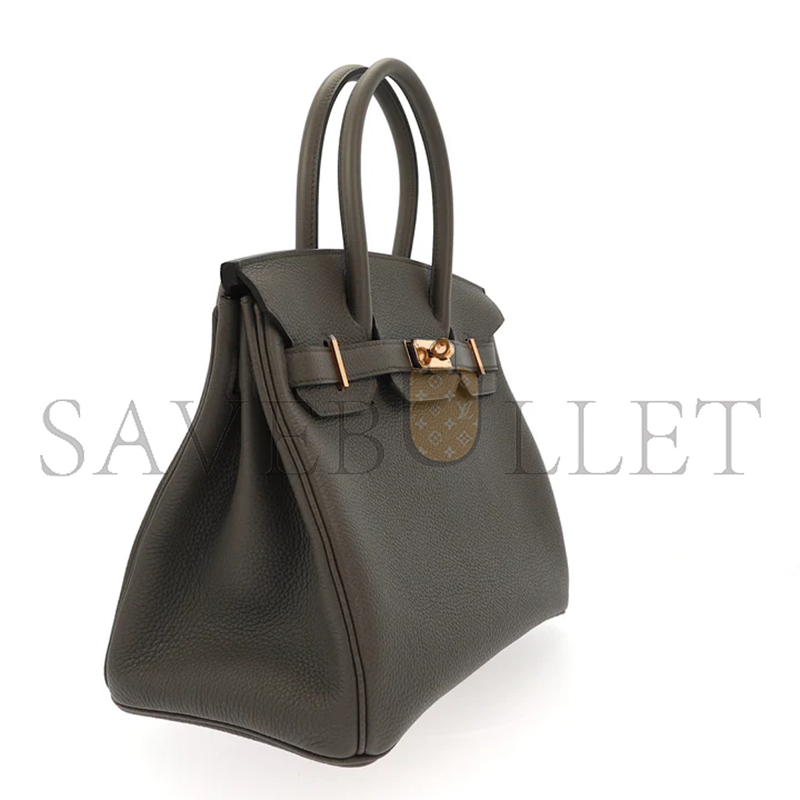HERMÈS BIRKIN 30 VERT DE GRIS TOGO GOLD HARDWARE (30*23*15cm)
