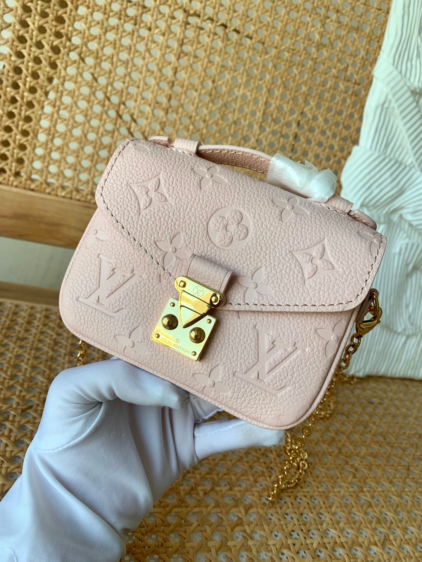 TOP Louis Vuitton LV Micro Empreinte Metis 14x11x3.5cm- Sakura Pink