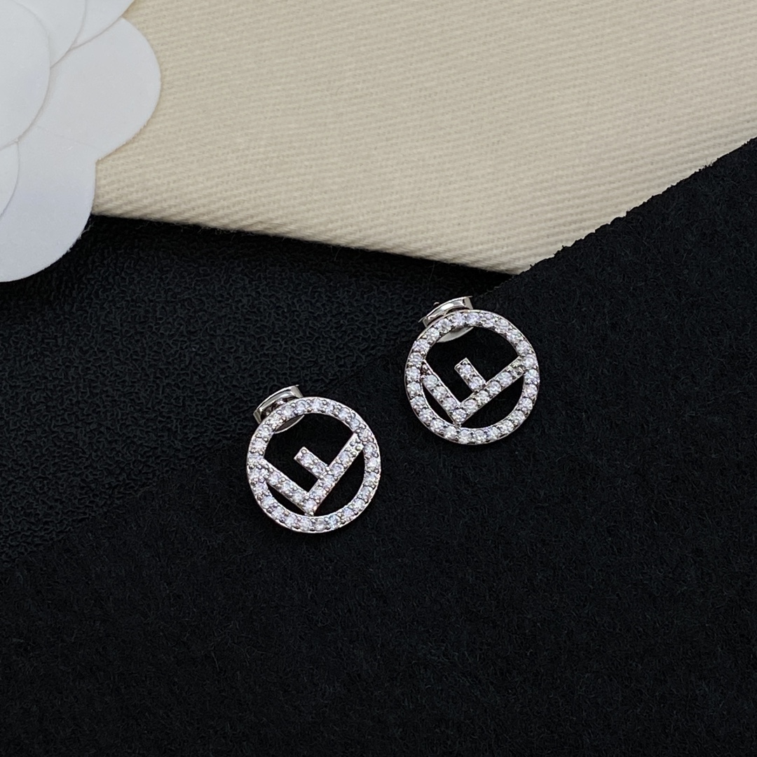 TOP FENDI FF Earrings - Silver