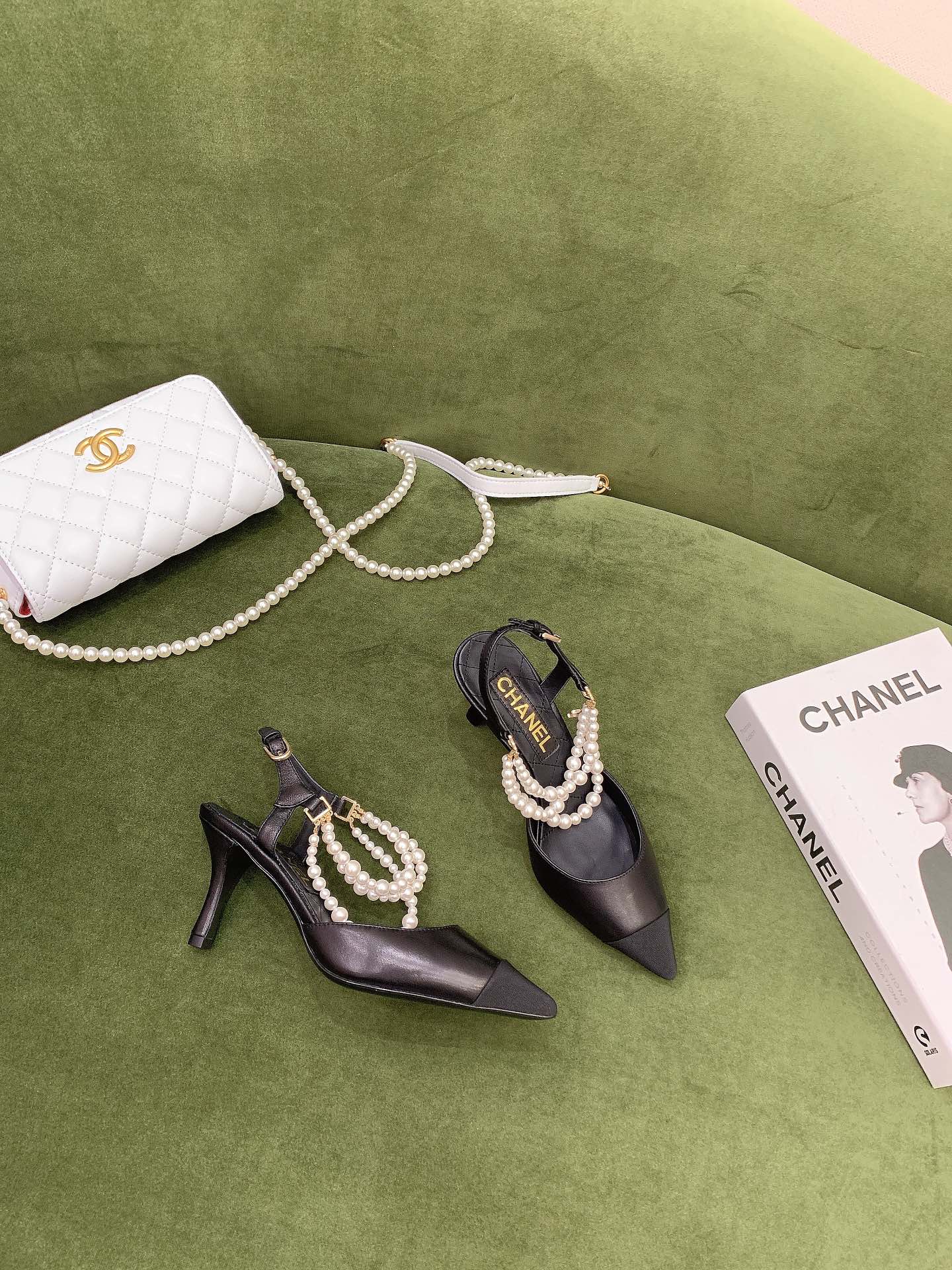 TOP CHANEL Pearl High Heels - 3 Colors - 8cm