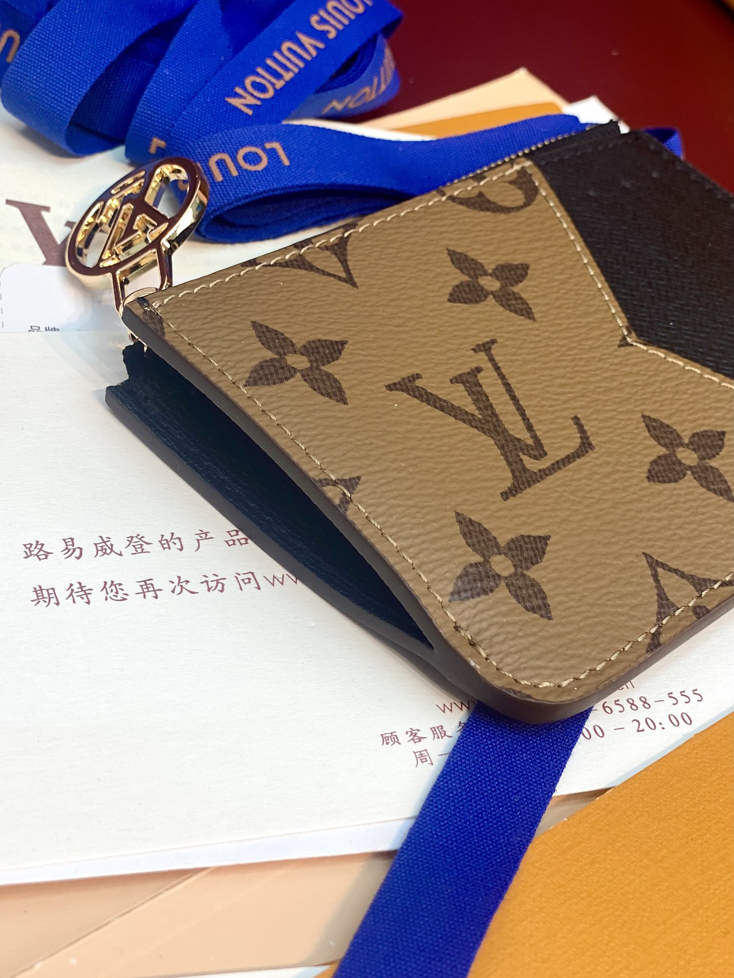 TOP Louis Vuitton LV Romy Card Holder Monogram 12x8x0.8cm - Khaki/Black