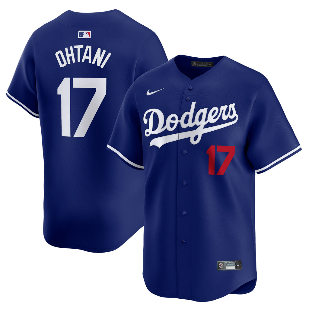 Men's Los Angeles Dodgers Shohei Ohtani #17 Blue Game Jersey Chinese Edition