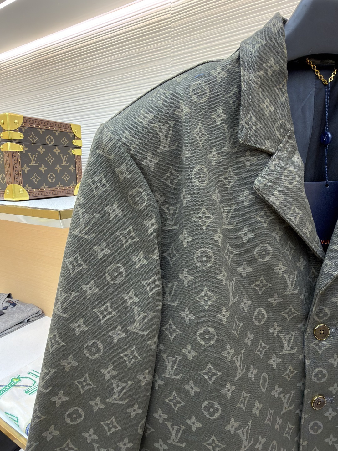 LOUIS VUITTON 满印字母提花西装