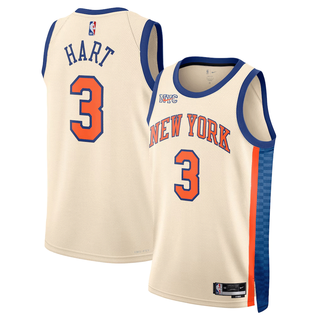 Josh Hart New York Knicks 2025/2026 Jersey - Cream