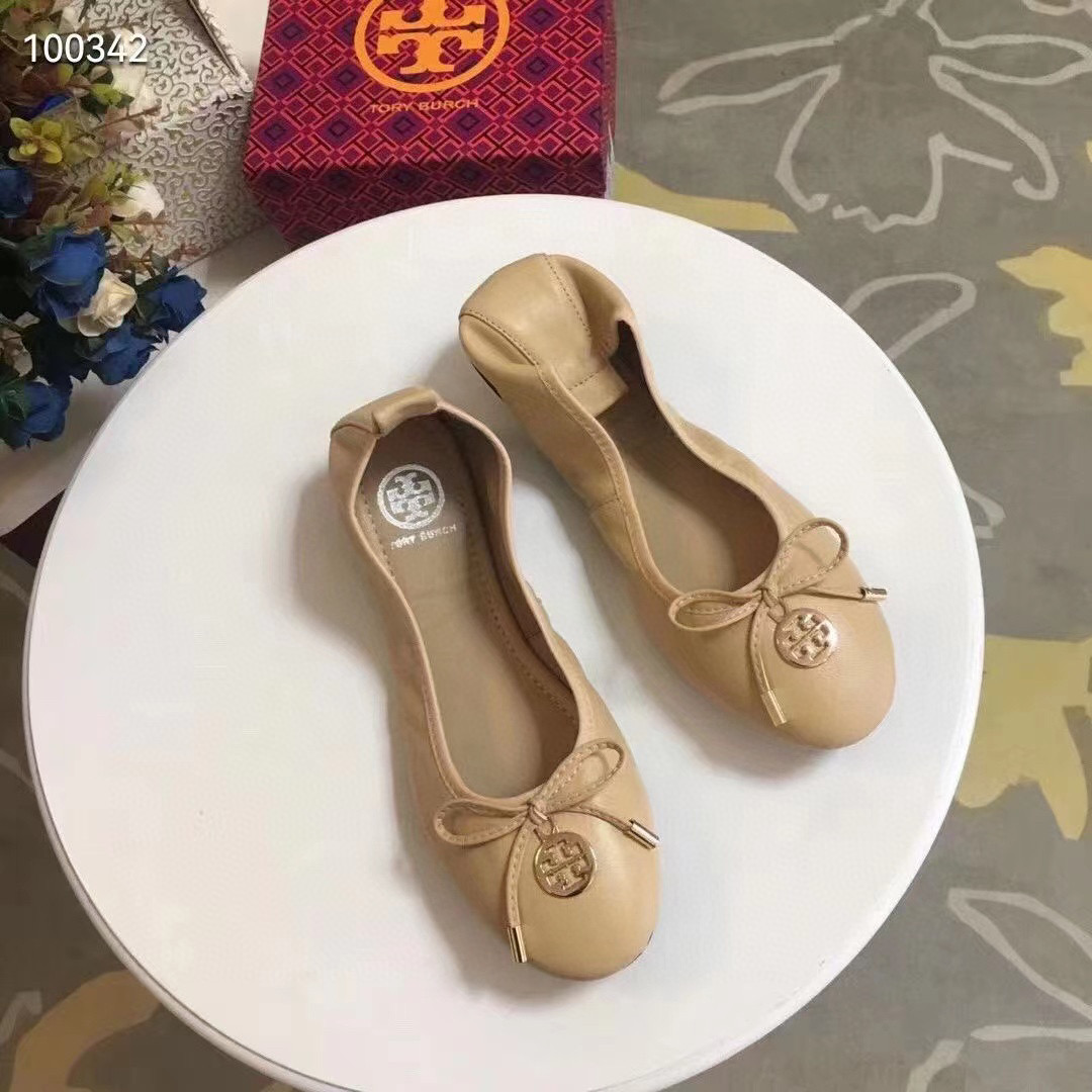 Tory Burch Leather Round Bow  Sandals Slide (Replica)