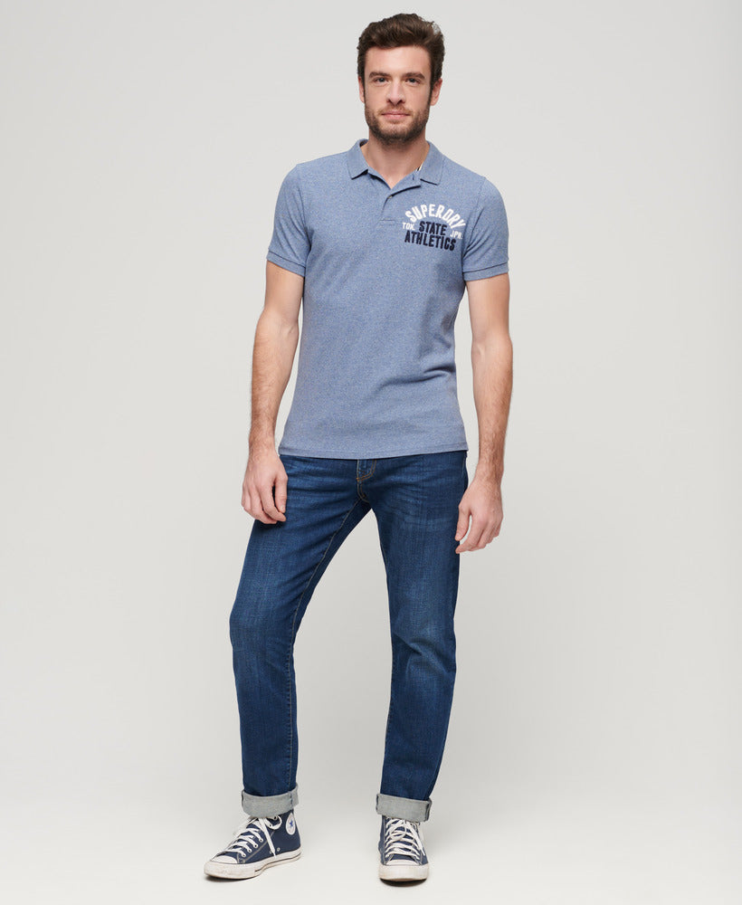 Applique Classic Fit Polo | Bay Blue Marle