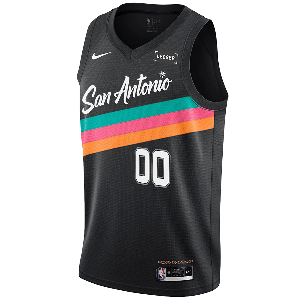 Custom San Antonio Spurs Men's 2025-2026 City Edition Swingman Jersey - Black