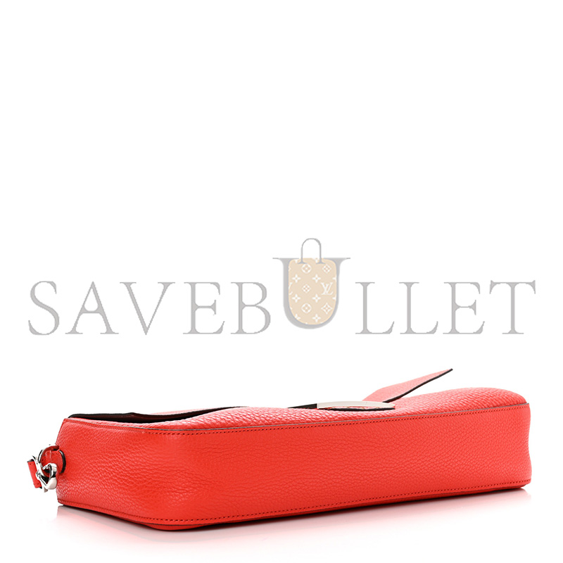 FENDI CUOIO ROMANO SELLERIA LARGE BAGUETTE PAPAVERO (32*18*6cm)