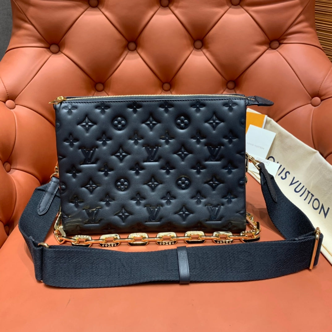 TOP Louis Vuitton LV L*V Coussin Bag 26x20x12cm- Black