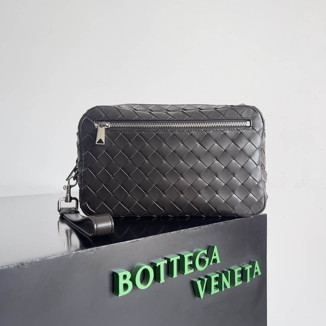 TOP Bottega Veneta BV Intrecciato Woven Wristlet Clutch Bag 25*15*6.5cm - 2 Color