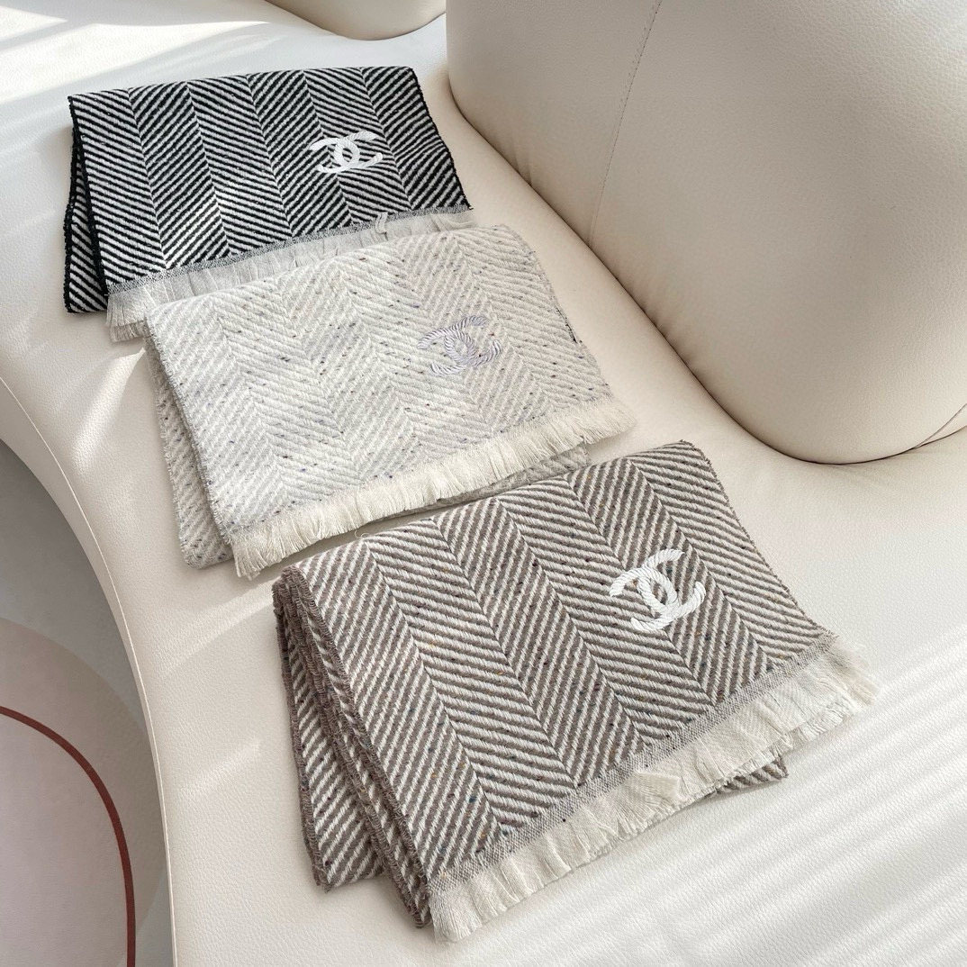TOP CHANEL CC Scarf 35*180cm - 3 Colors