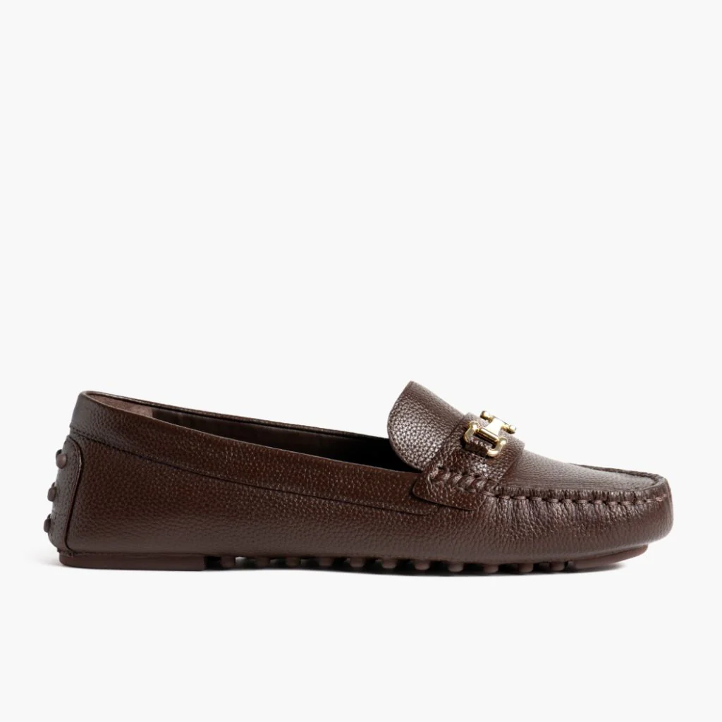 Driving Loafer | Brown & Gold