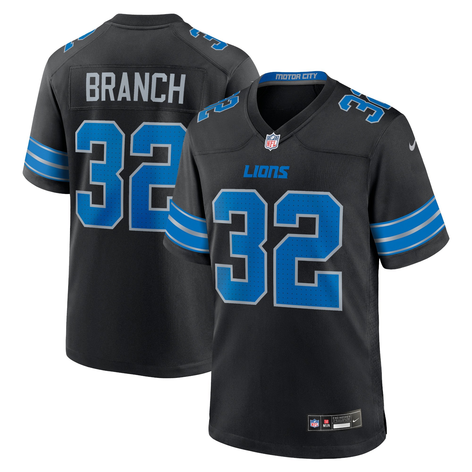 Brian Branch Detroit Lions  2nd Alternate Game Jersey - Black