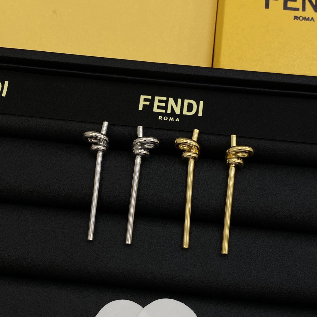 TOP FENDI Earrings - Gold