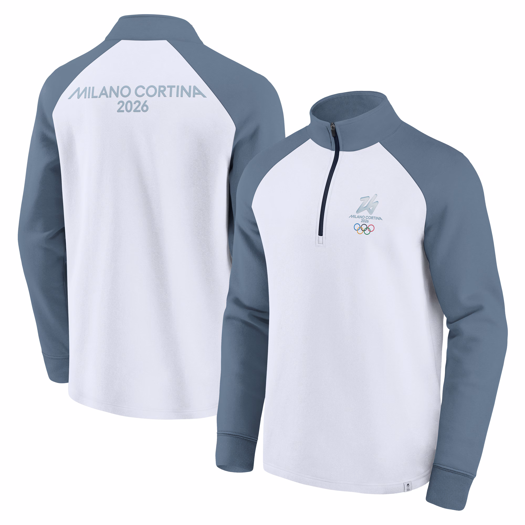 Milano Cortina 2026 Olympics Half Zip Top - White