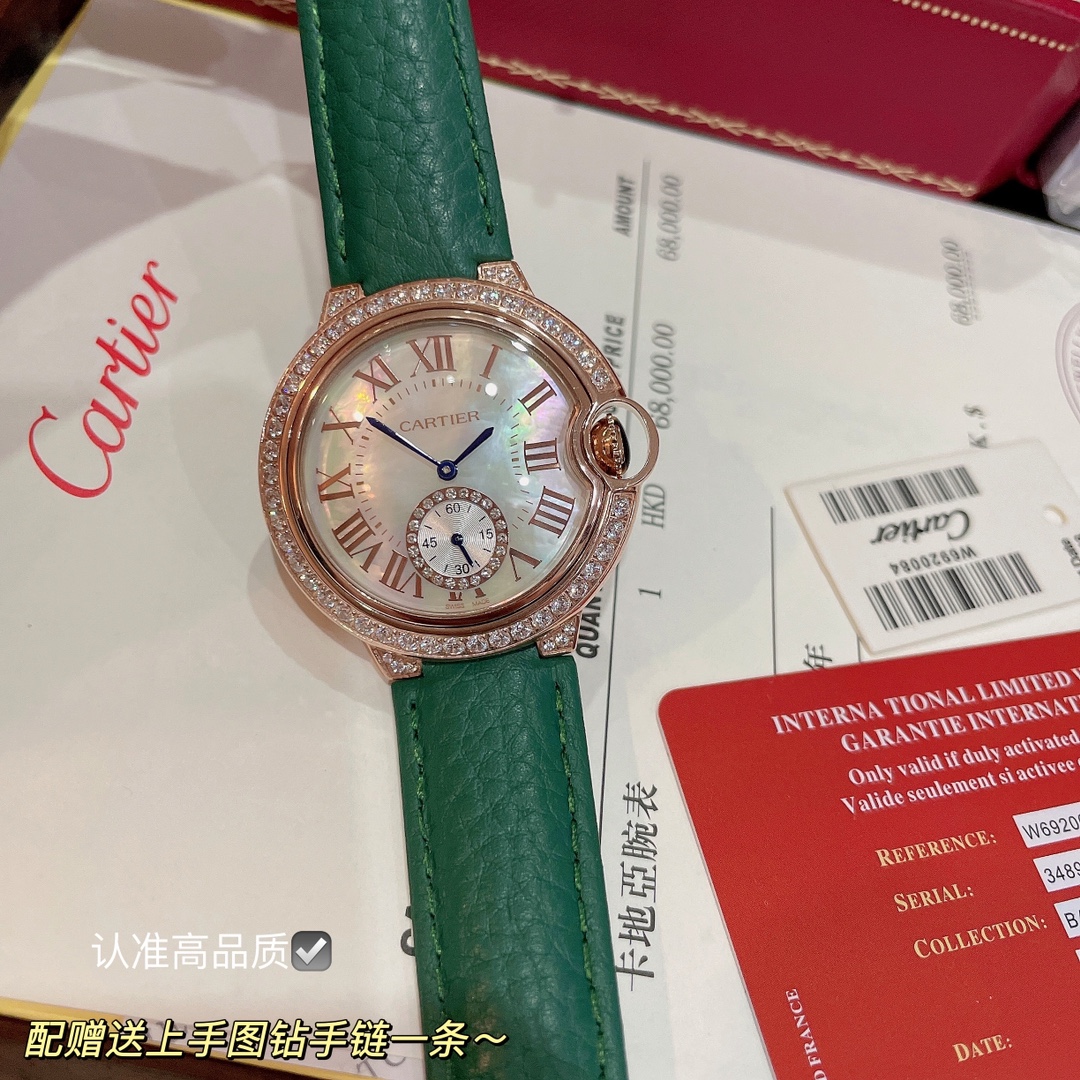 TOP Cartier Ballon Bleu de Watch 36mm - 2 Color
