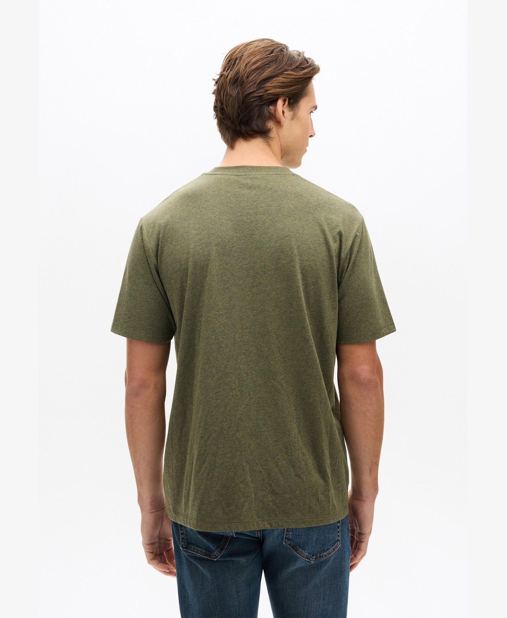 Micro Logo Tee | Olive Fleck Marle