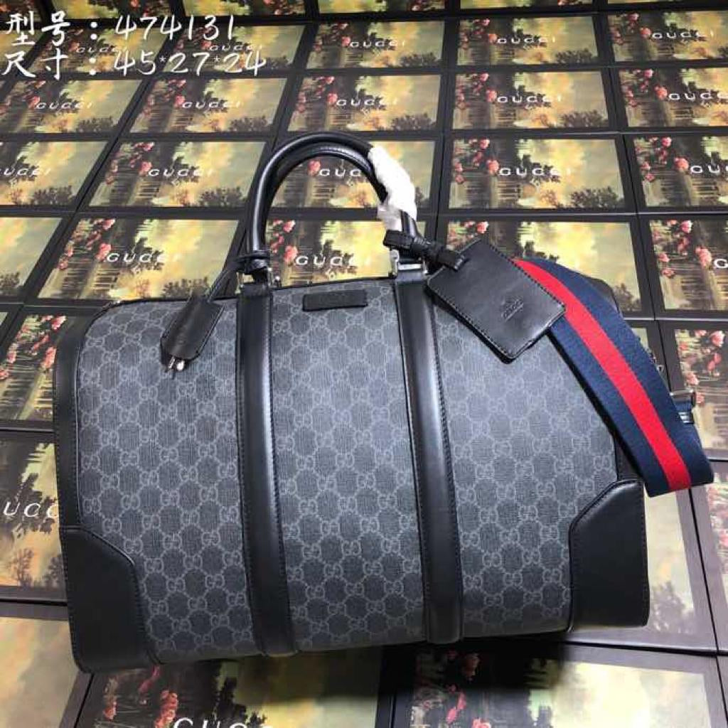 TOP GUCCI Duffle Bag - BLACK