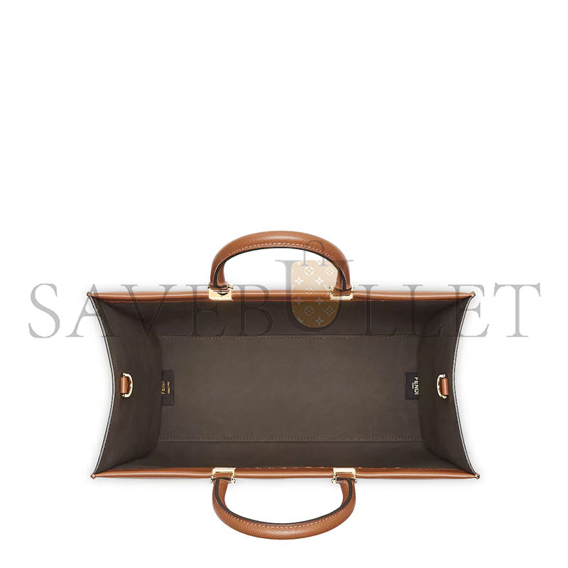 FENDI SUNSHINE MEDIUM LEATHER BROWN 8BH386AQF5F1NX9 (35*31*17cm)