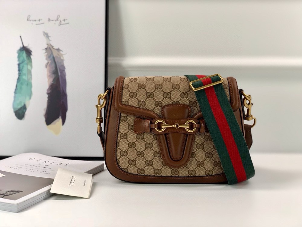 TOP GUCCI GG Monogram  Lady Web Shoulder Bag 25x18.5x7cm/20x15.5x5cm - 2 Colour