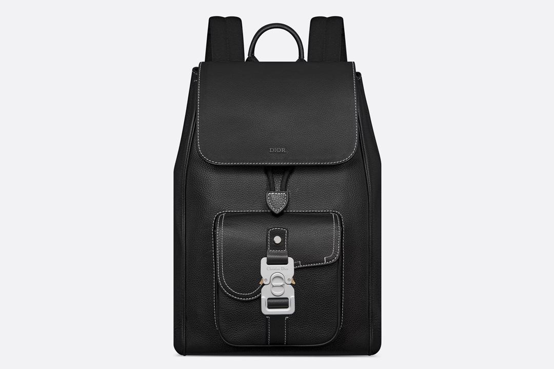 TOP Christian Dior Saddle Backpack Cow Leather 26.5*40*15 cm - Black