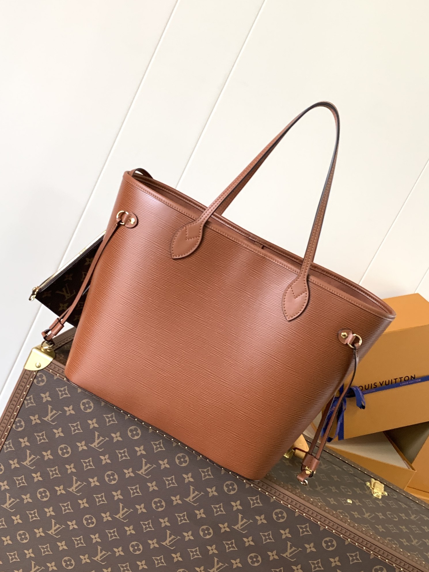 TOP Louis Vuitton LV Neverfull Full leather Bag 32x29x19cm - 4 colors