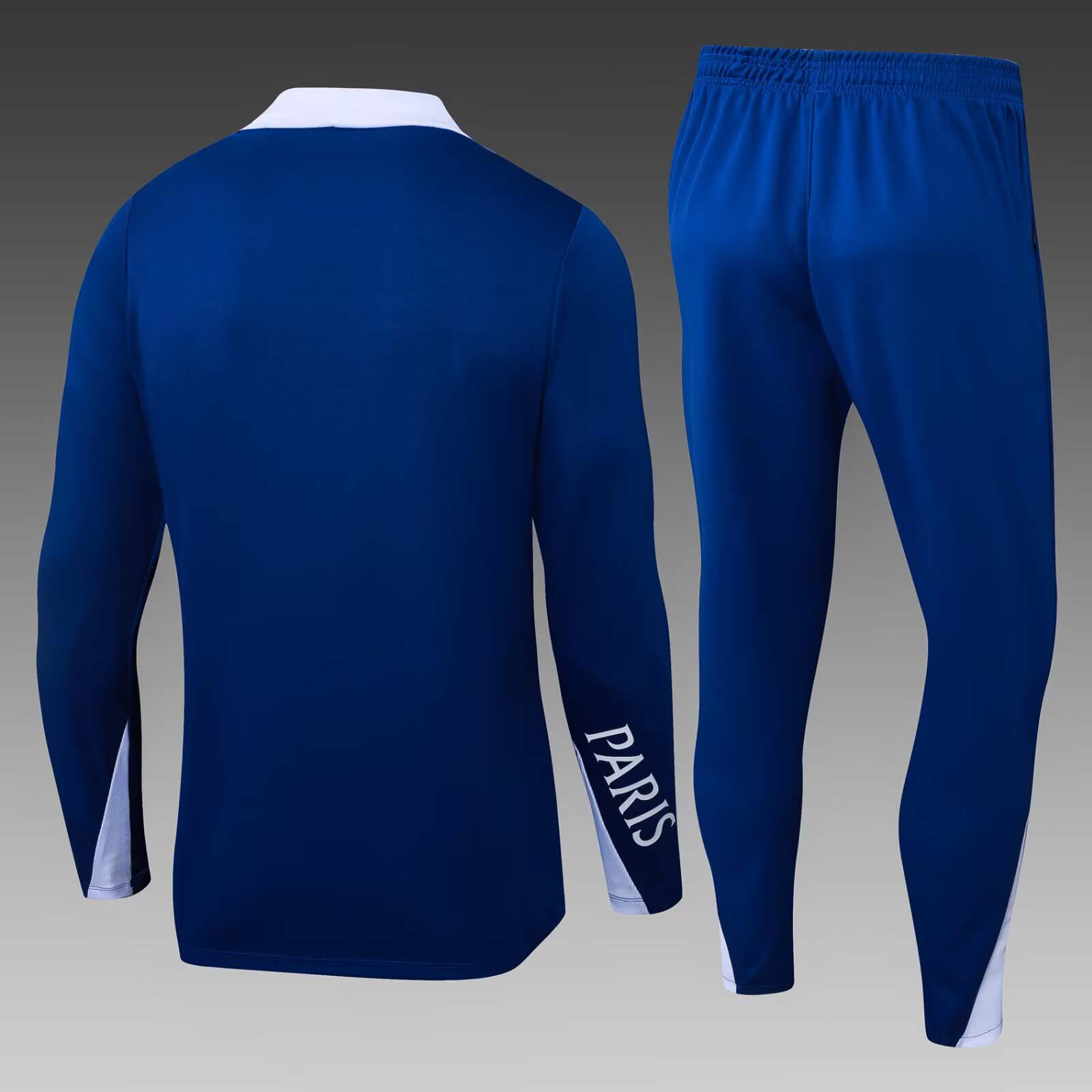 2025/2026 Psg Paris Saint-Germain Half-Pull Training Suit Blue  Football Shirt 1:1 Thai Quality Set