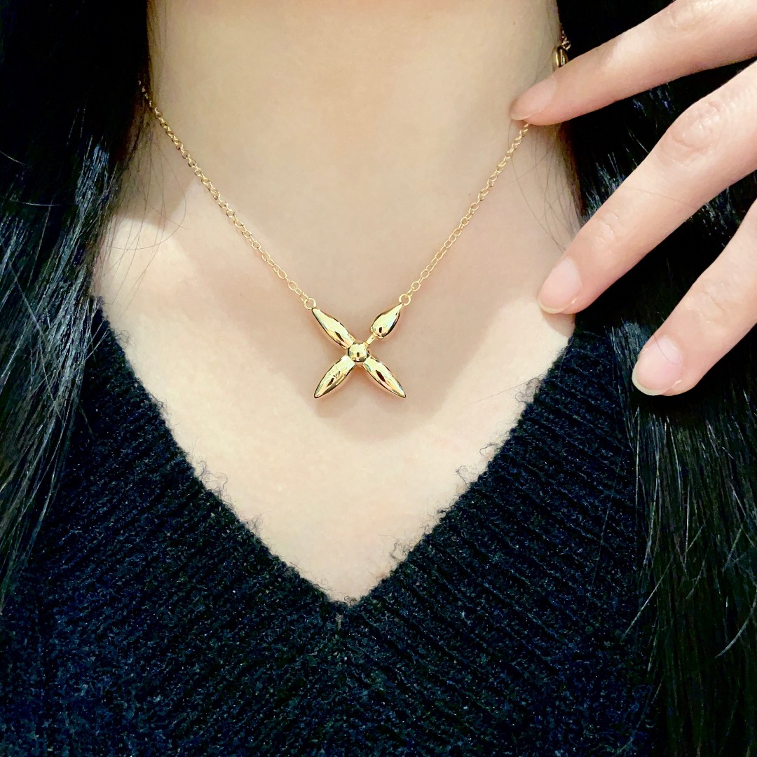 TOP Louis Vuitton LV Necklace - Gold