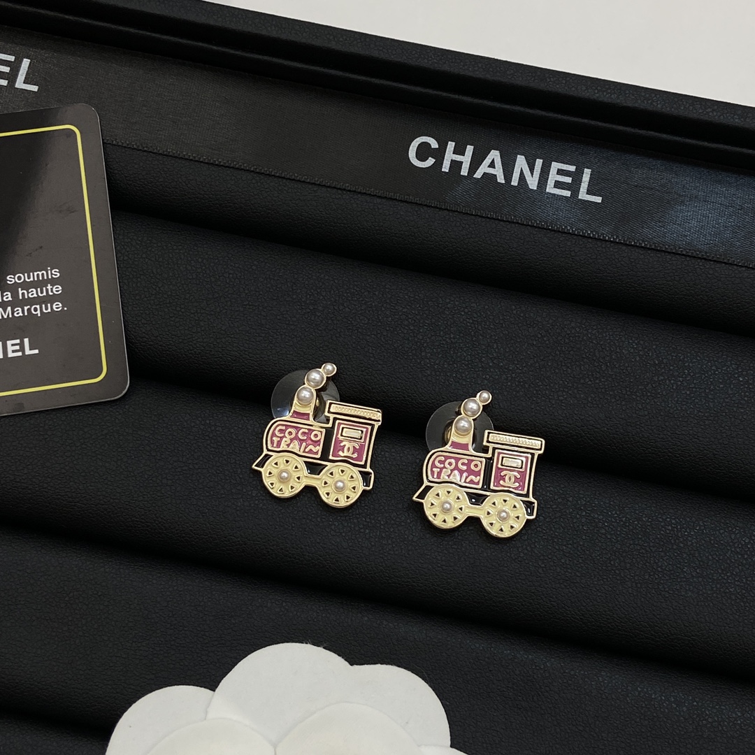 TOP CHANEL Earrings - Gold&Pink