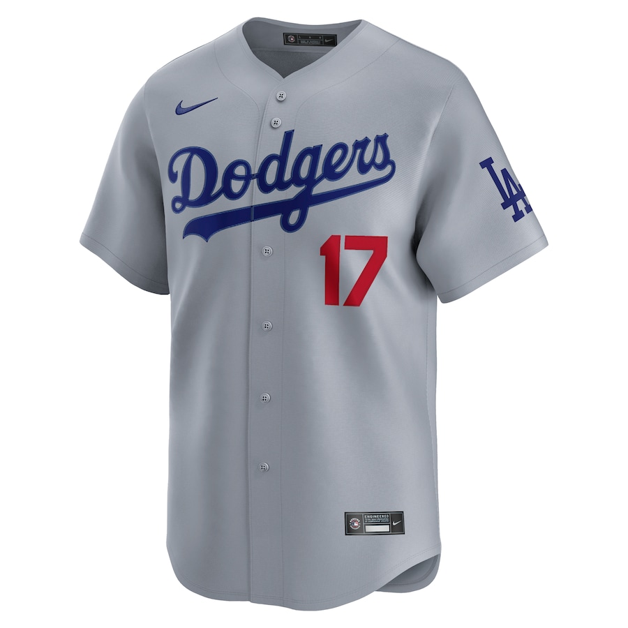 Men's Los Angeles Dodgers Shohei Ohtani #17 Gray Replica Team Jersey
