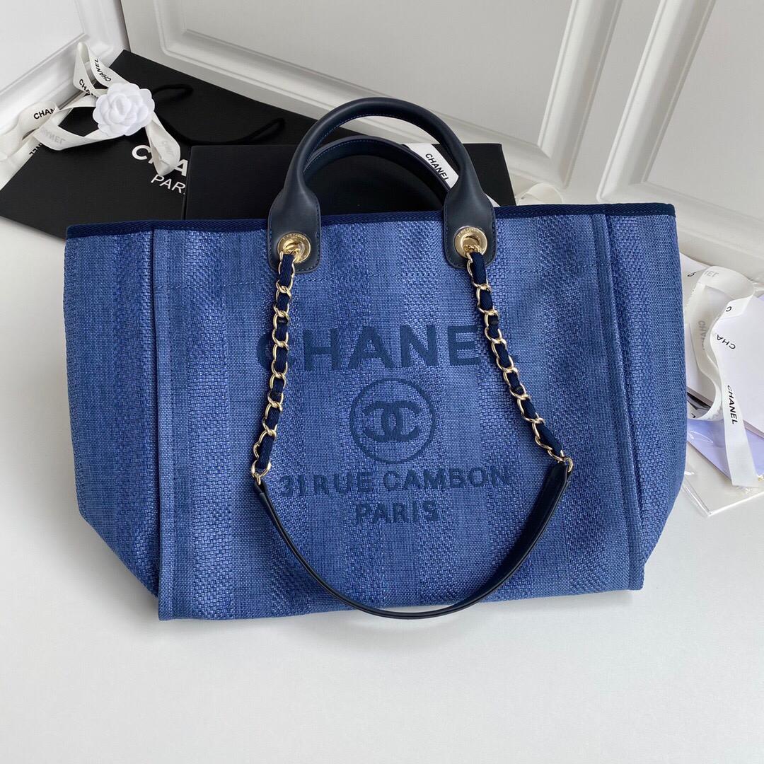 TOP CHANEL Deauville Tote - Blue