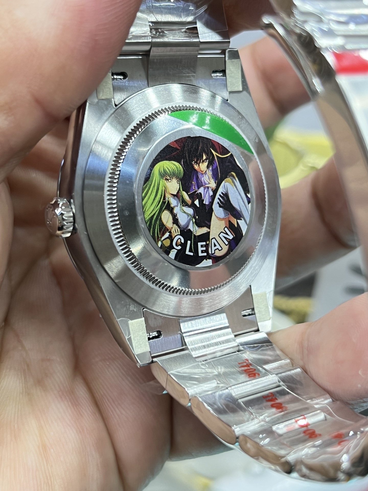 TOP ROLEX Oyster Perpetual W36mm Stainless Steel Turquise Blue/Celebration motif Dial Watch - Sliver