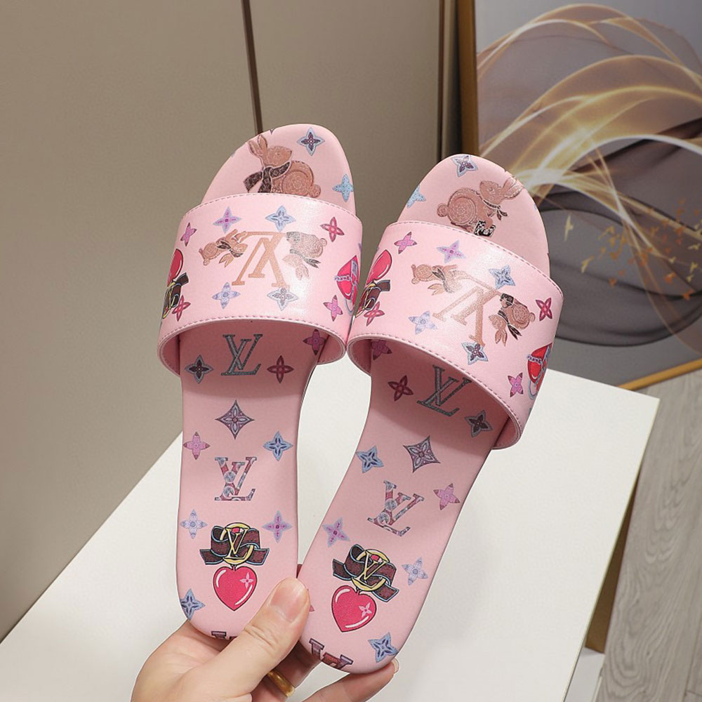 Louis Vuitton LV Cute Bunny Flats Slide Sandal (Replica)