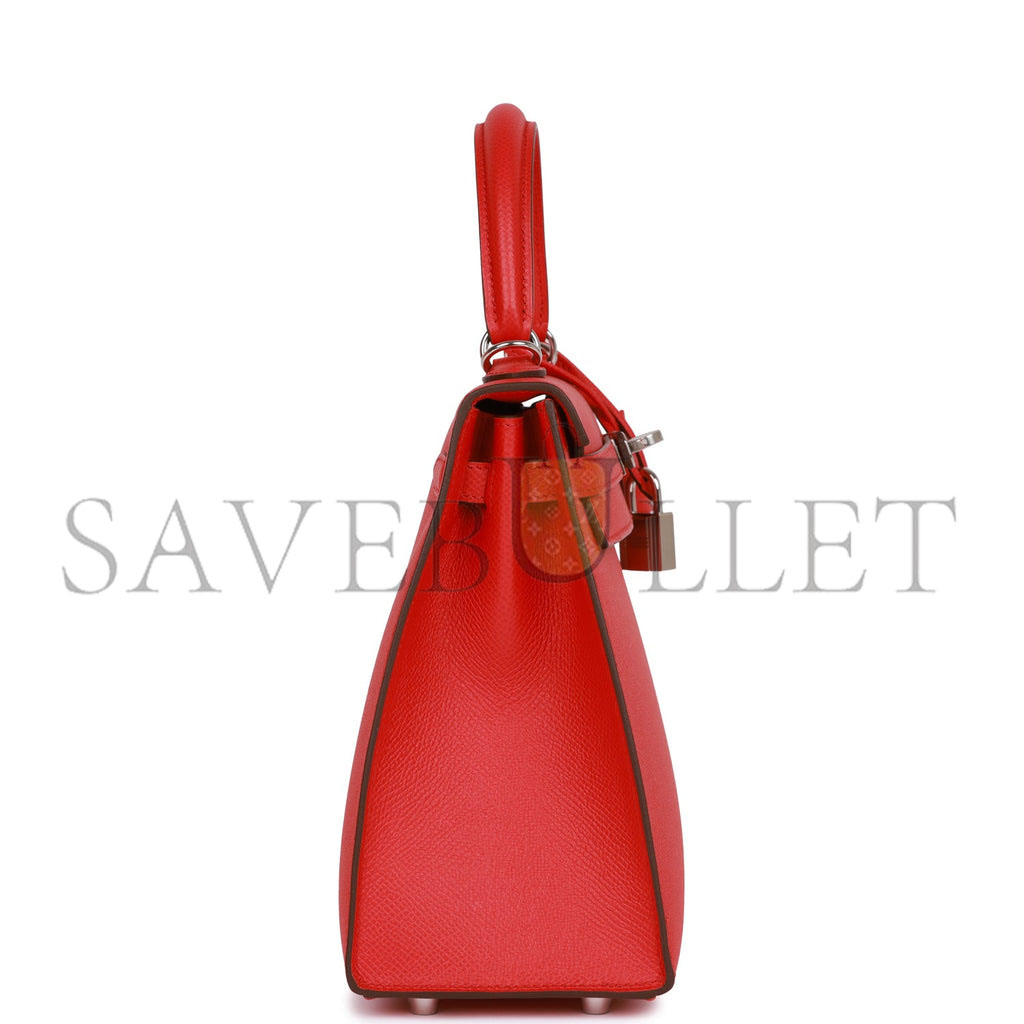 HERMES KELLY 25 EPSOM PALLADIUM HARDWARE (25*17*7cm)