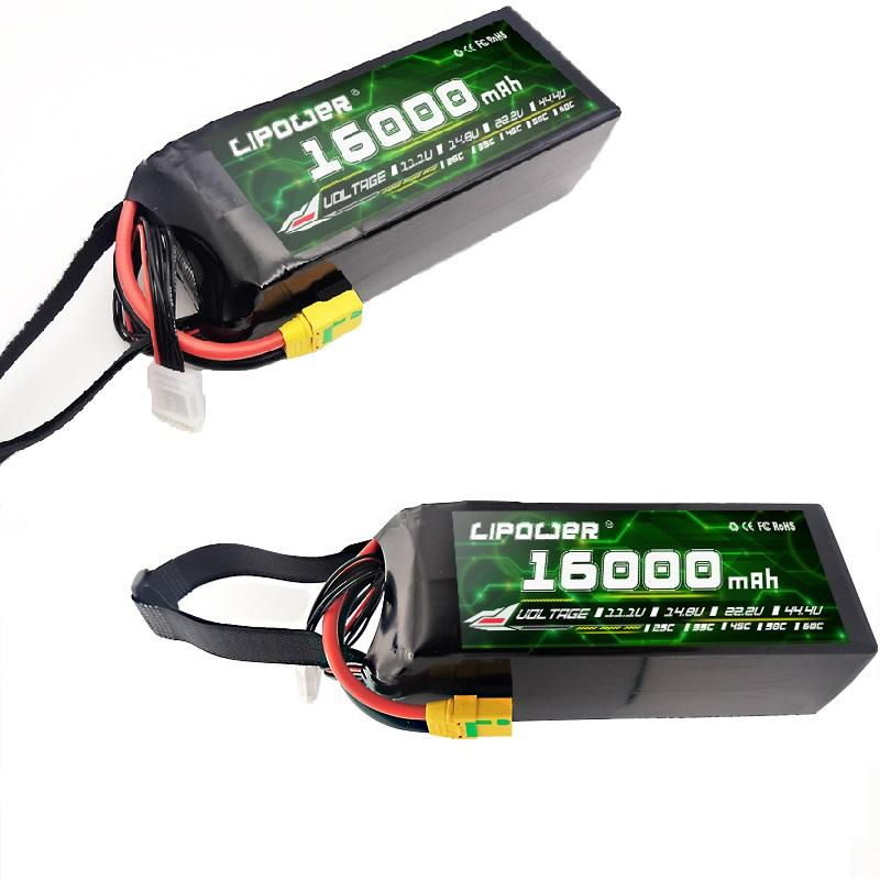 LIPOWER Semi-Solid-State 6S Drone Battery 22.2V 16000mAh 10C 25C Soft Case - lipowbattery