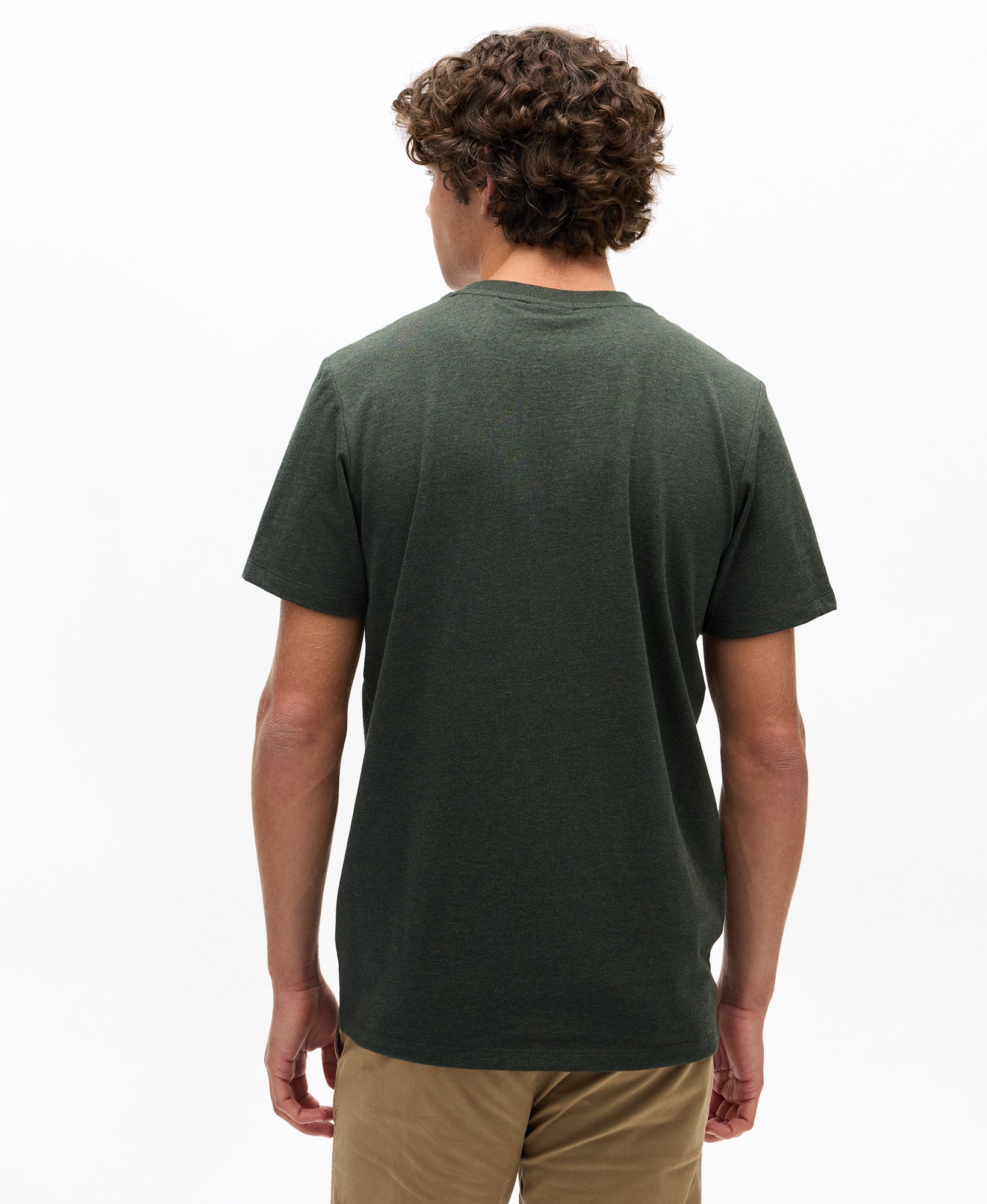 Machine Goods Chest Tee | Dark Olive Marle