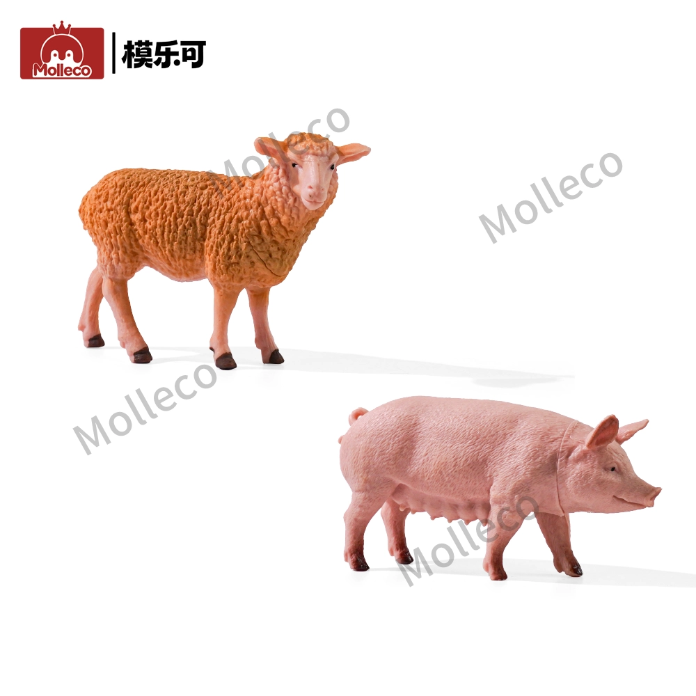 Molleco Animal Figure Toys for Kids and Children Sow+Ewe CP052-1-2