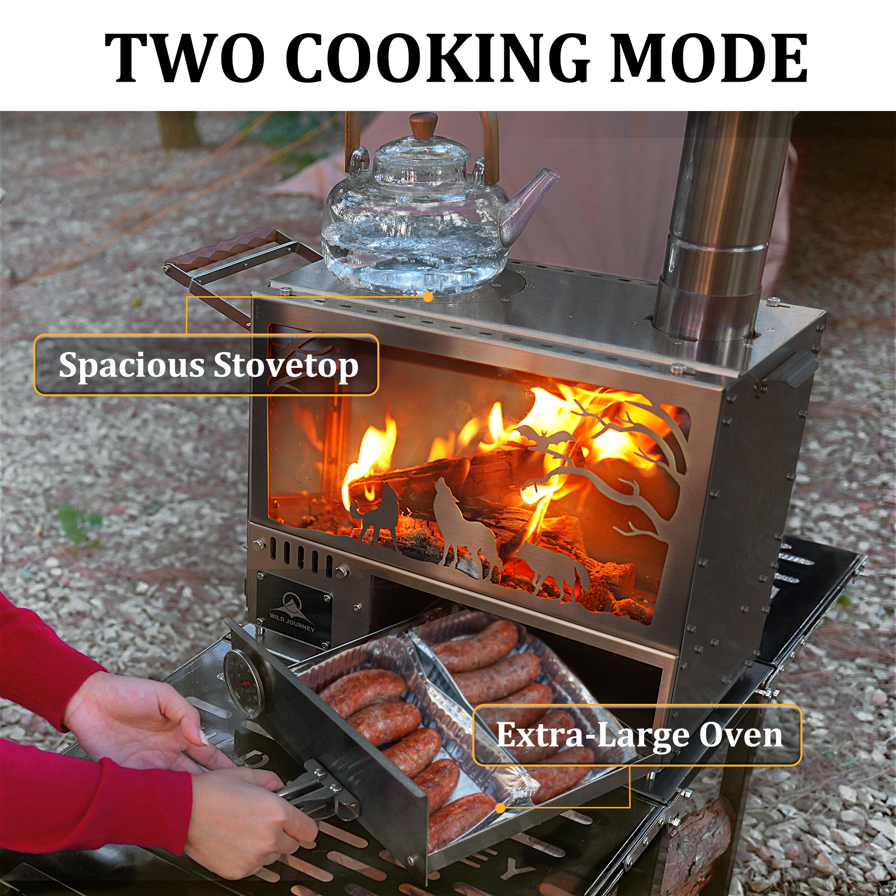 M8  Rose Gold Tent Wood Stove