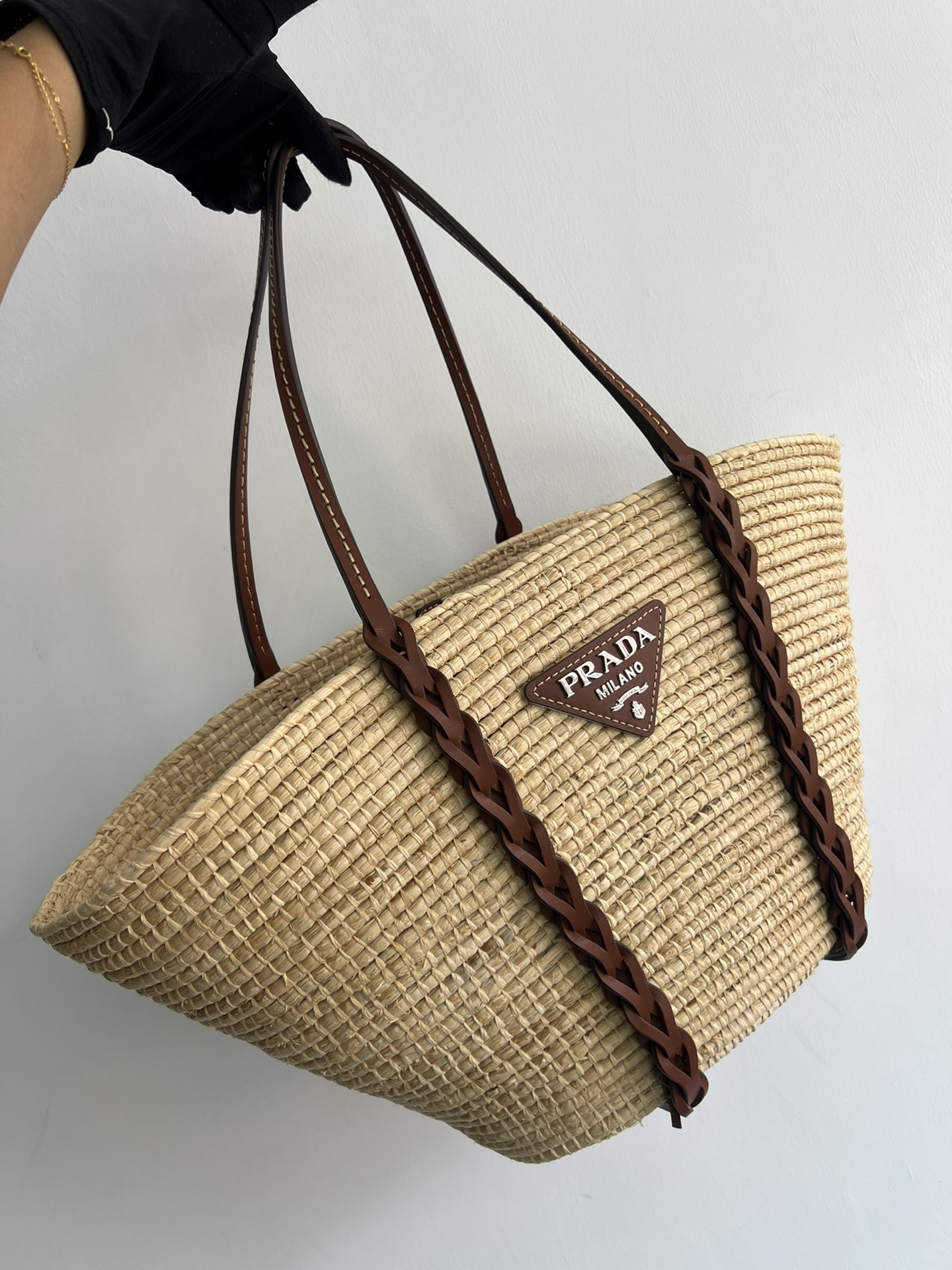 TOP PRADA Straw Portable And Shoulder Bags 25x25-50x16cm