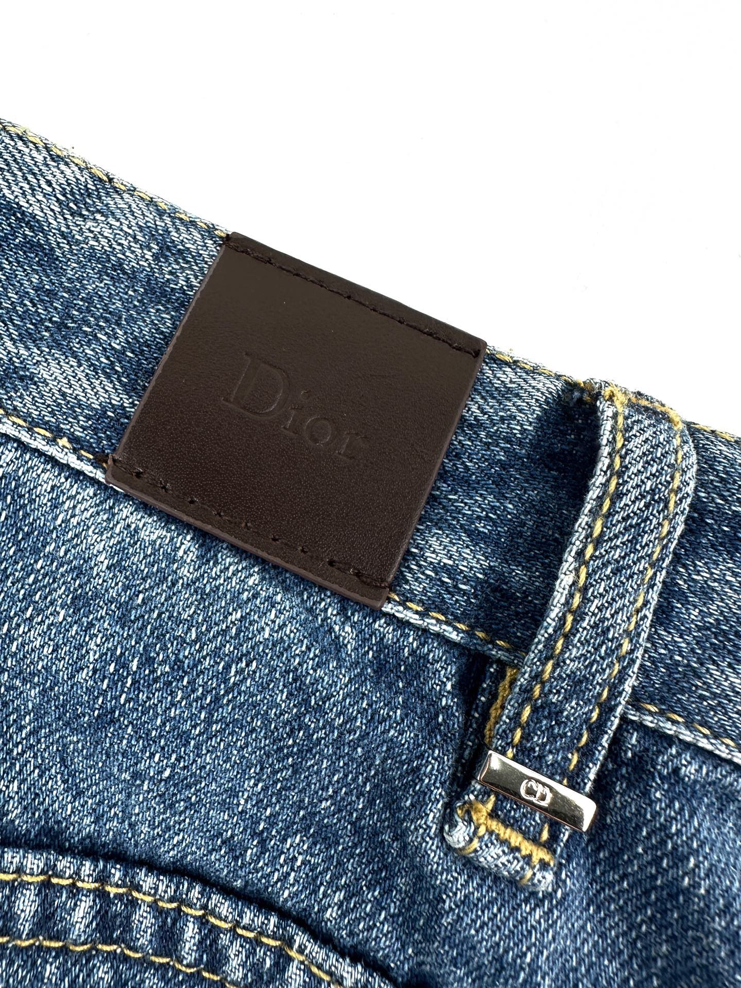 Dior 口袋刺绣工装牛仔裤