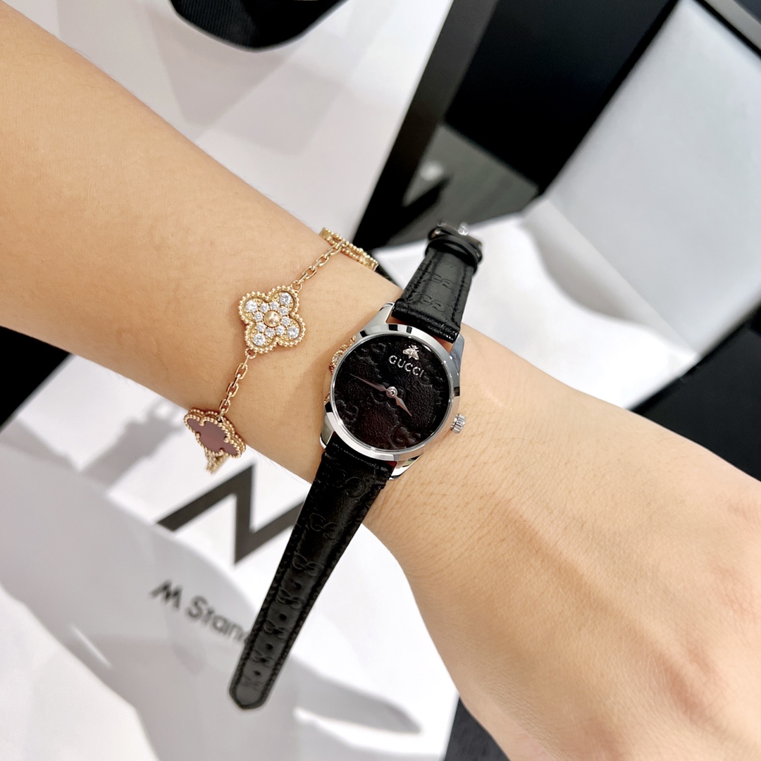 TOP GUCCI Guchi Ladies Quartz  Watch 27mm - 4 Colors