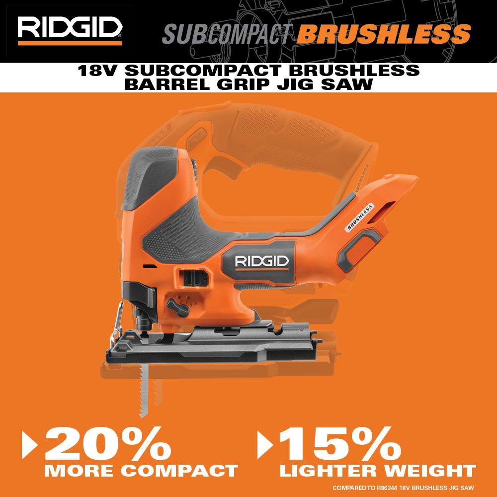 18V Brushless Cordless 2-Tool Combo Kit with SubCompact Barrel Grip Jig Saw and Compact Router (Tools Only)