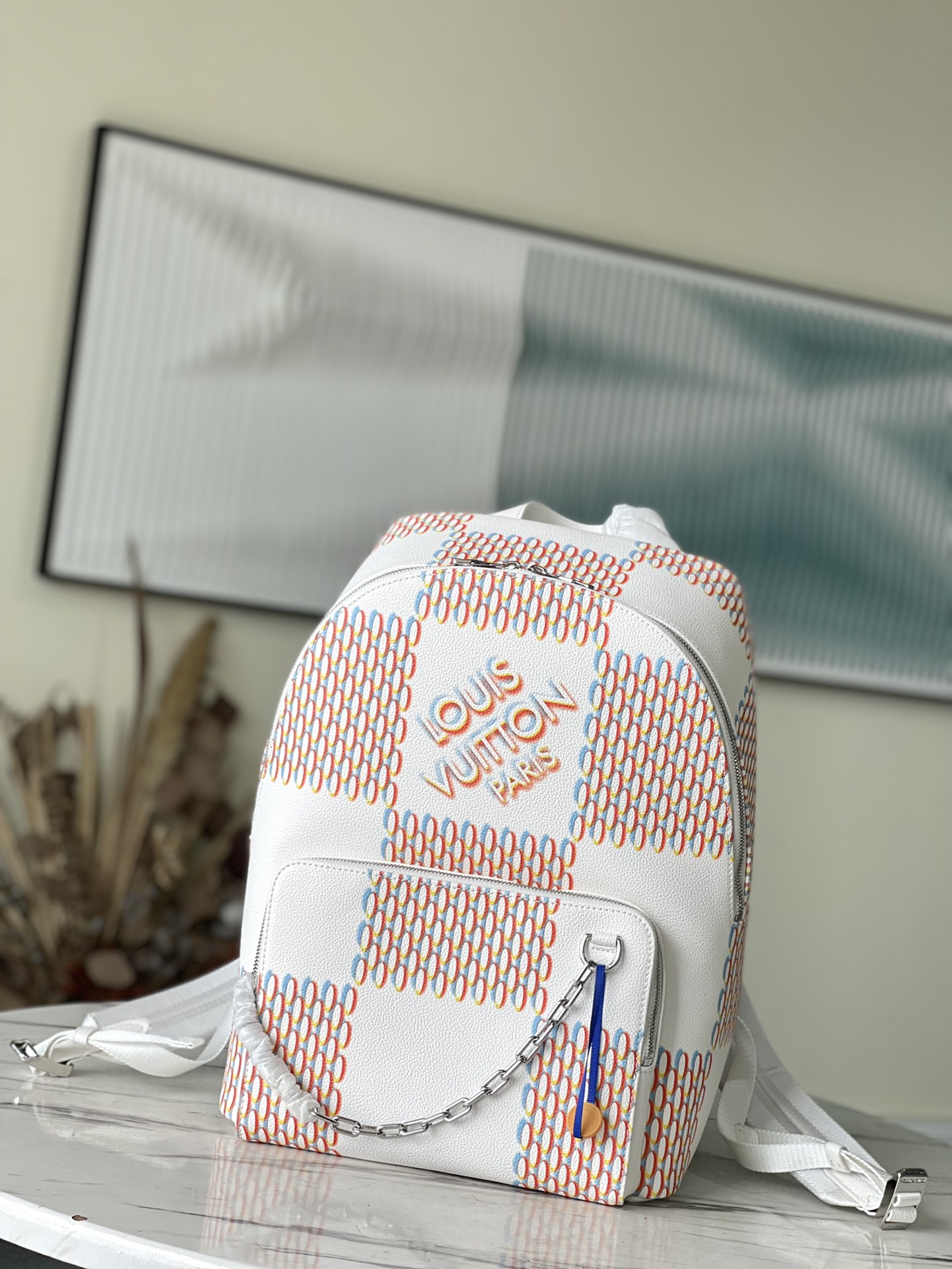 TOP Louis Vuitton LV Backpack - 33 x 41 x 18 cm - White