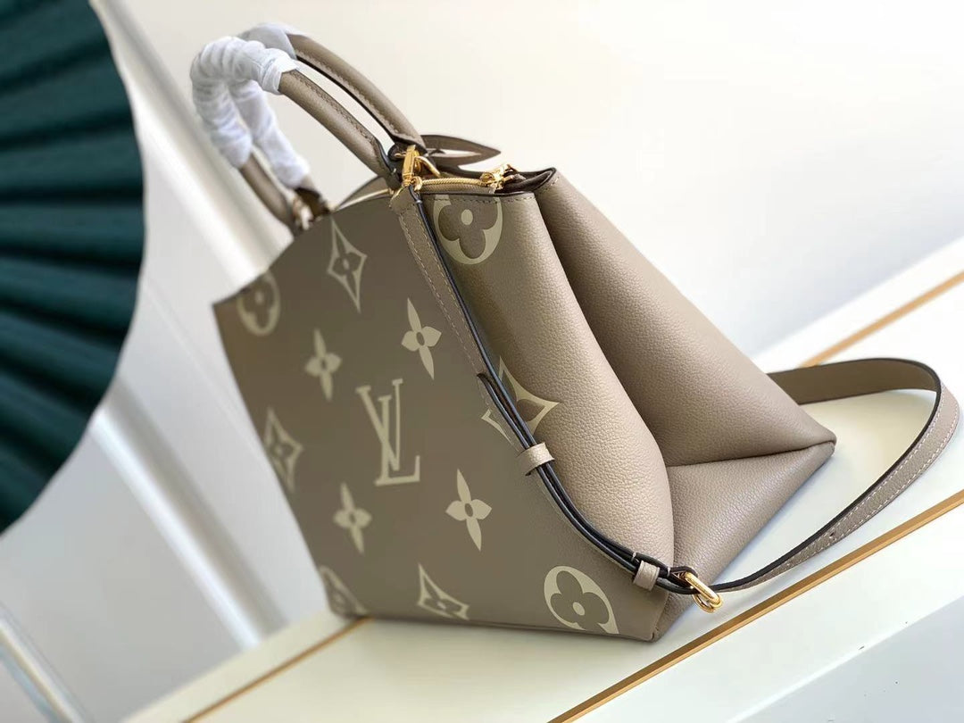 TOP Louis Vuitton LV L*V Grand Palais Monogram Empreinte Bi-Color Bag - Turtle Dove