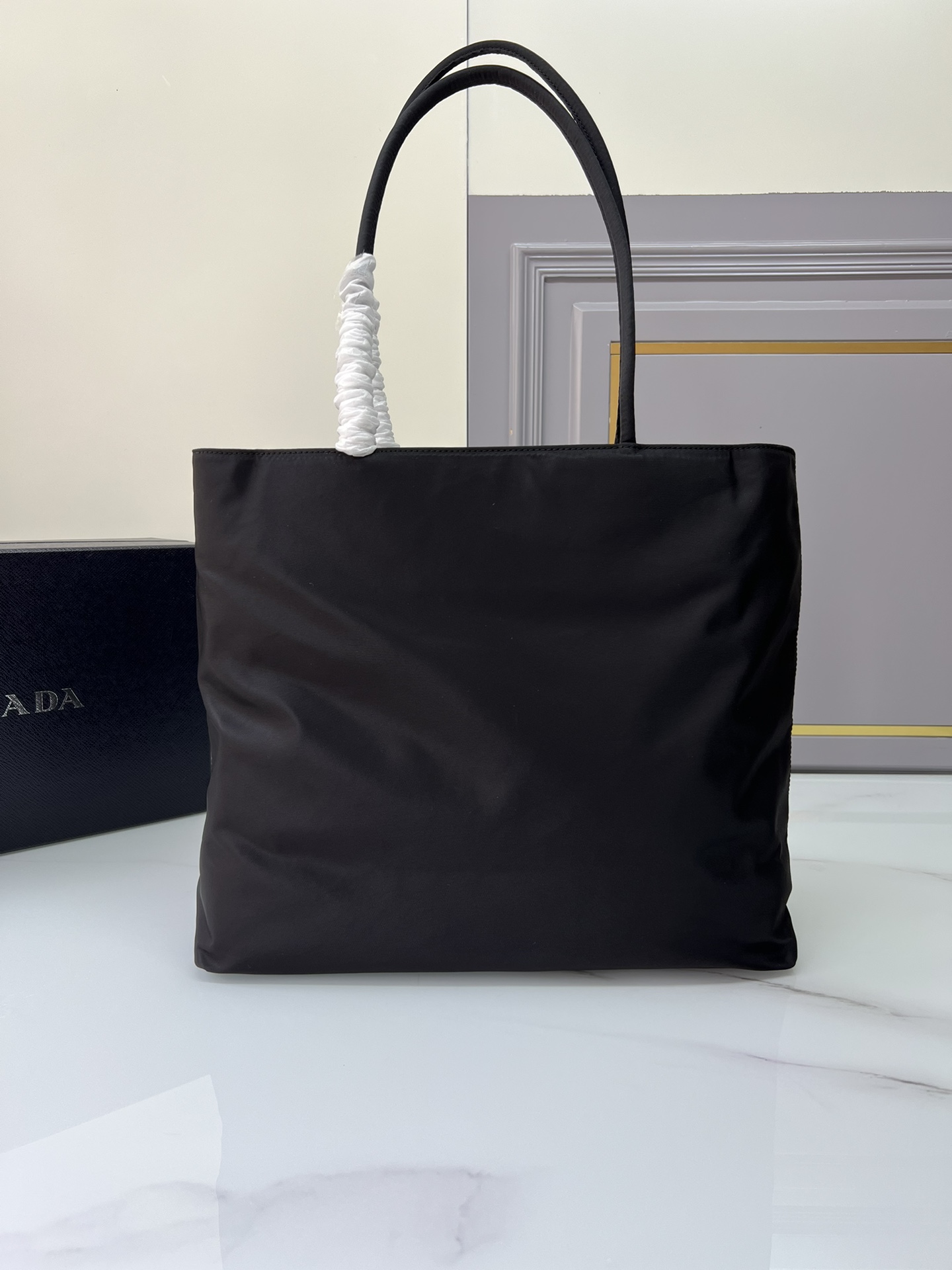 TOP PRADA Nylon Tote Bag 35x30x10cm - Black