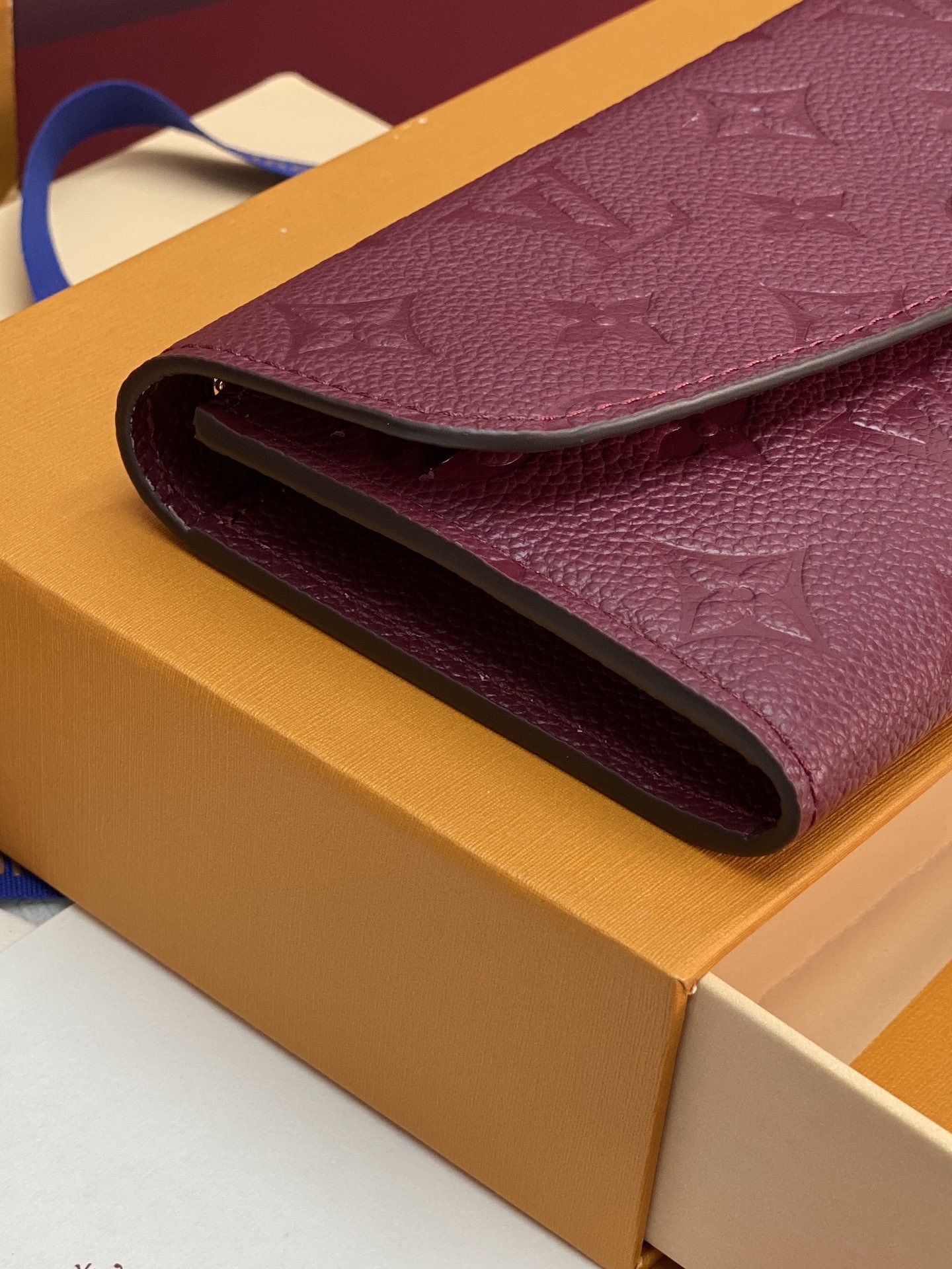 TOP Louis Vuitton LV Emilie Empreinte Wallet 19x10cm - Purple