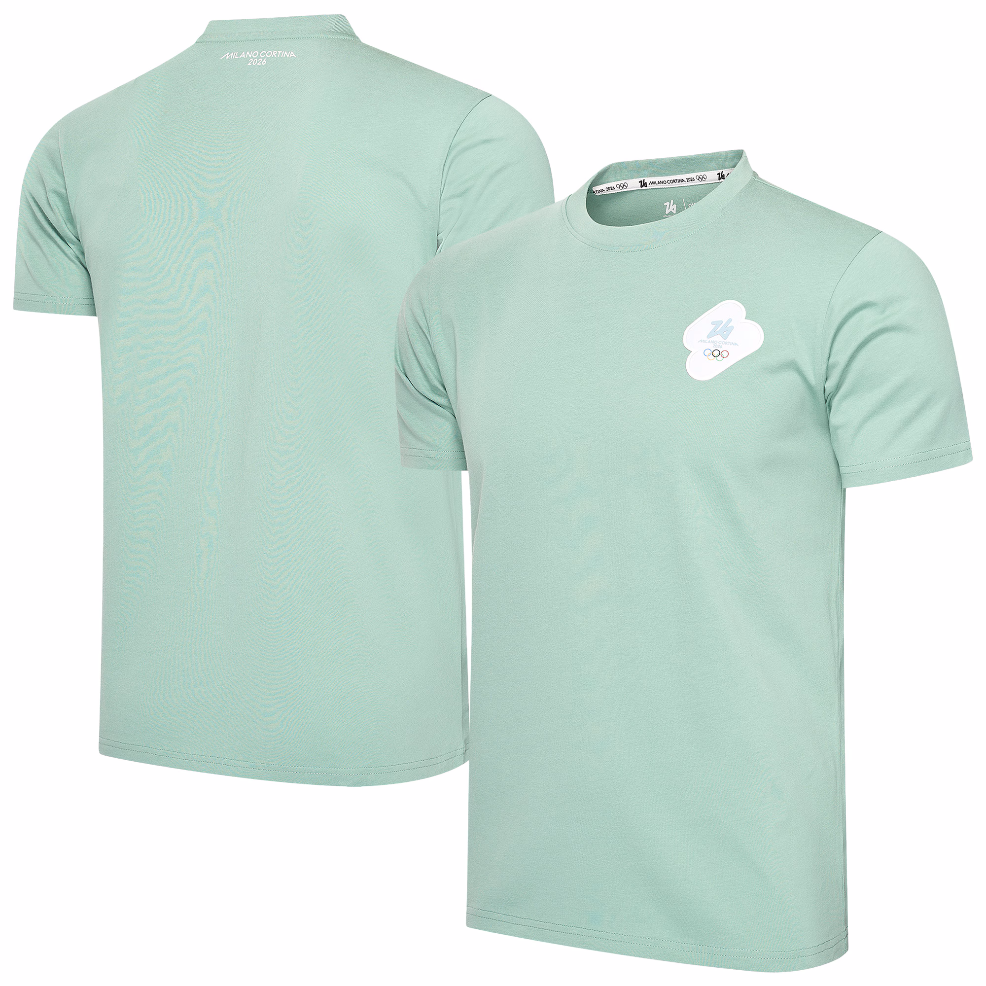 Milano Cortina 2026 Olympics Rubber Badge Logo T-Shirt - Khaki